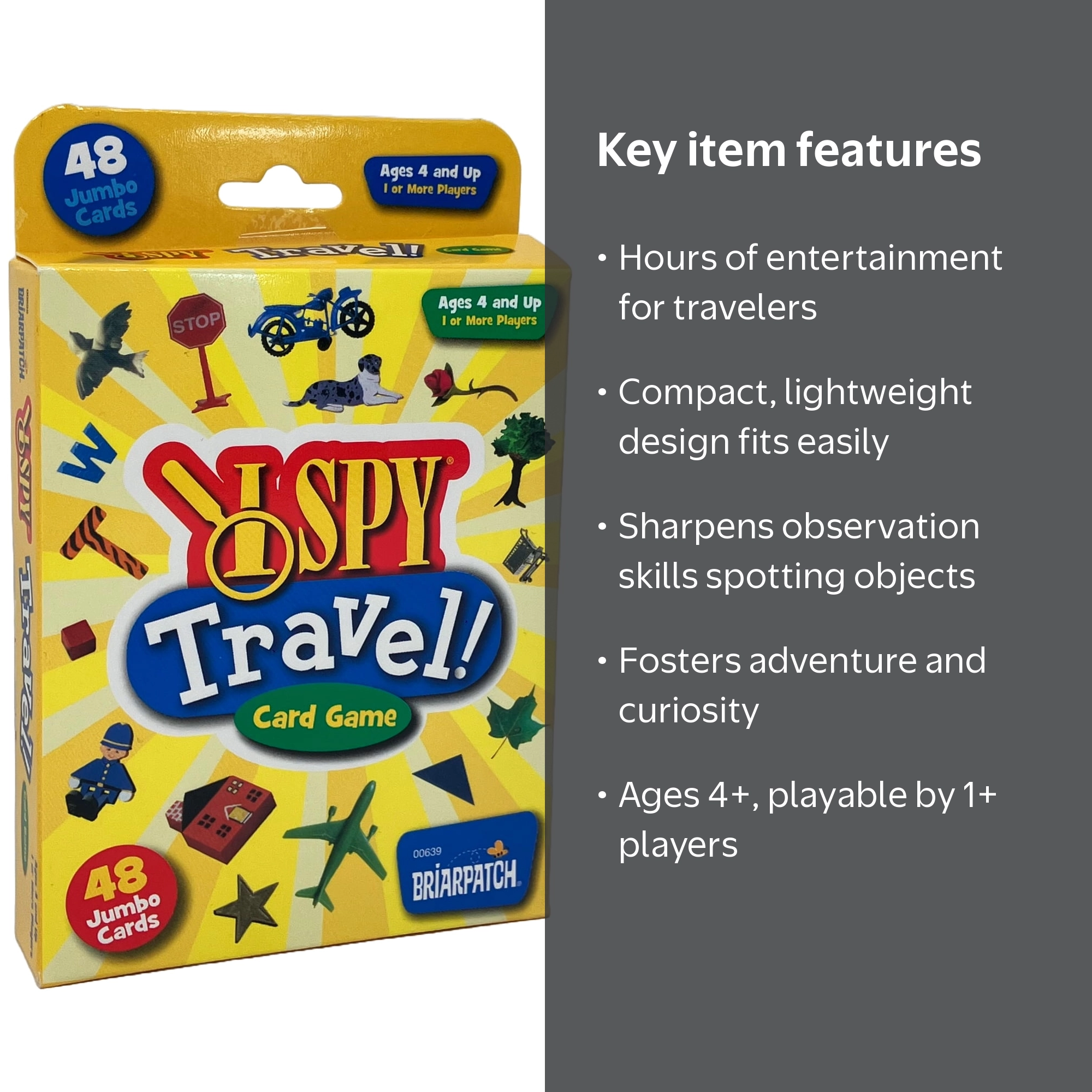 University Games I Spy Travel Card Game, Portable Kids Travel Game