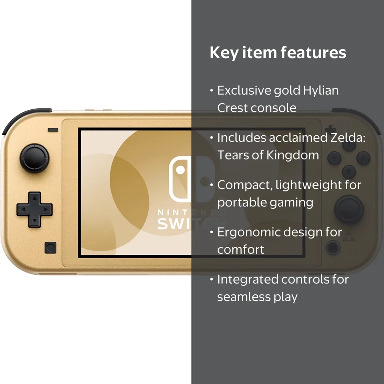 Nintendo Switch Lite: Hyrule Edition Bundle with Zelda Tears of
