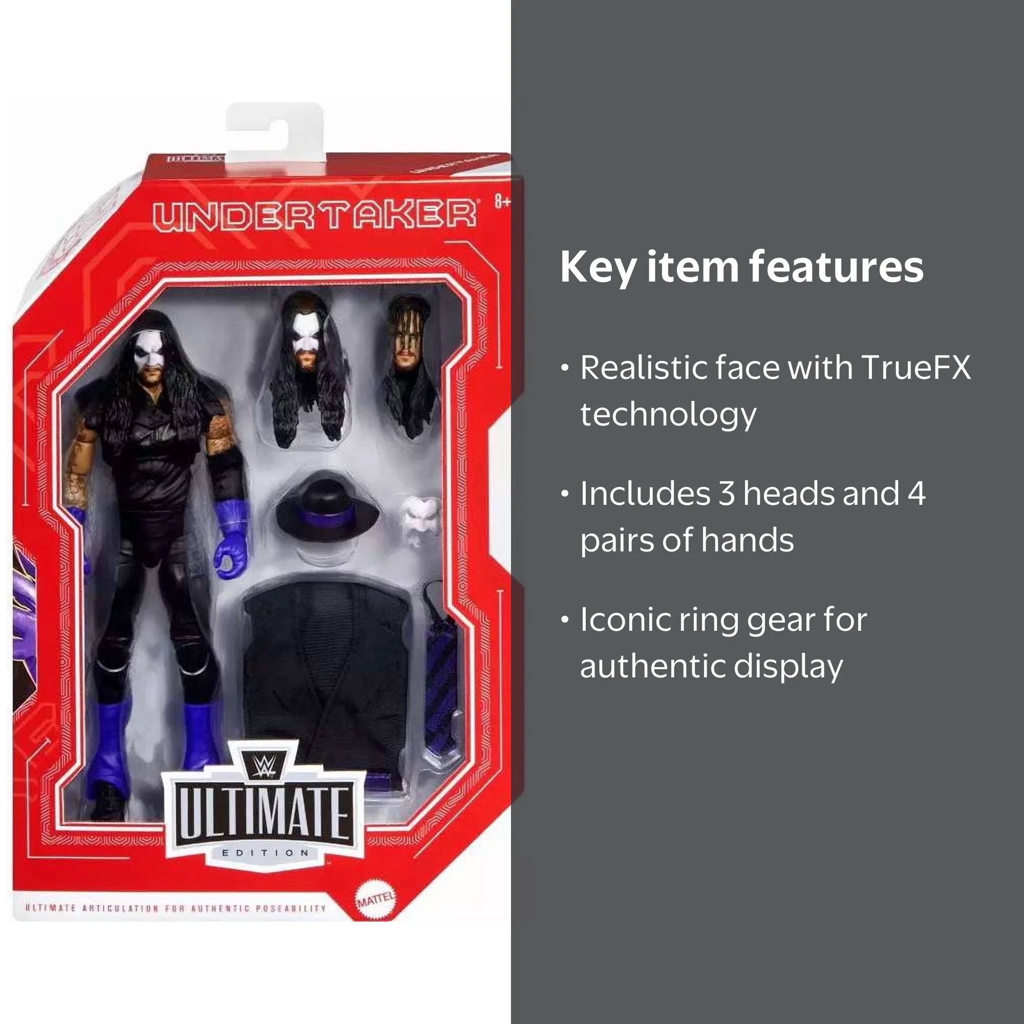 WWE Wrestling Legends Undertaker Action Figure [Mask & Purple