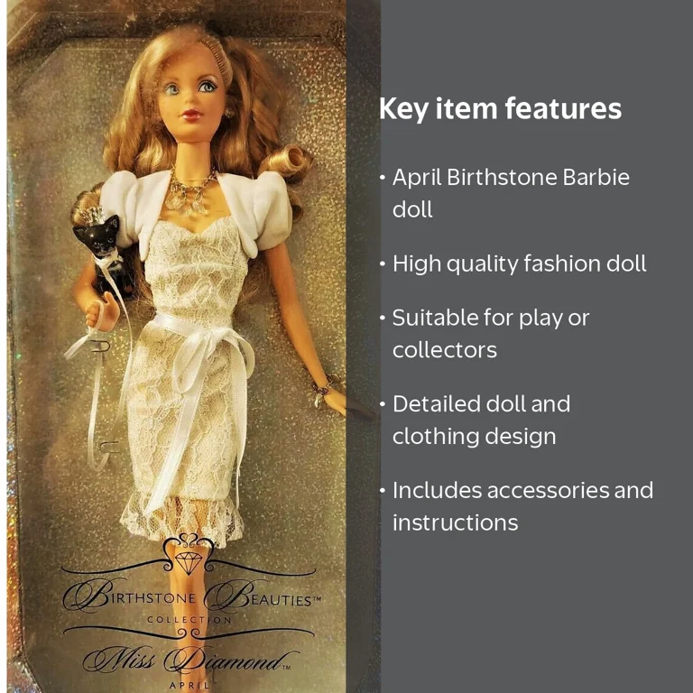 Barbie, April Birthstone Barbie Fashion Doll, Includes Accessories