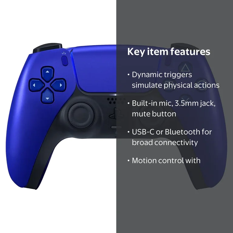 PlayStation - 新品未開封  PS5 Dual Sense コントローラーコバルトブルー Sony PS5 DualSense Wireless Controller, Cobalt Blue - Walmart.com