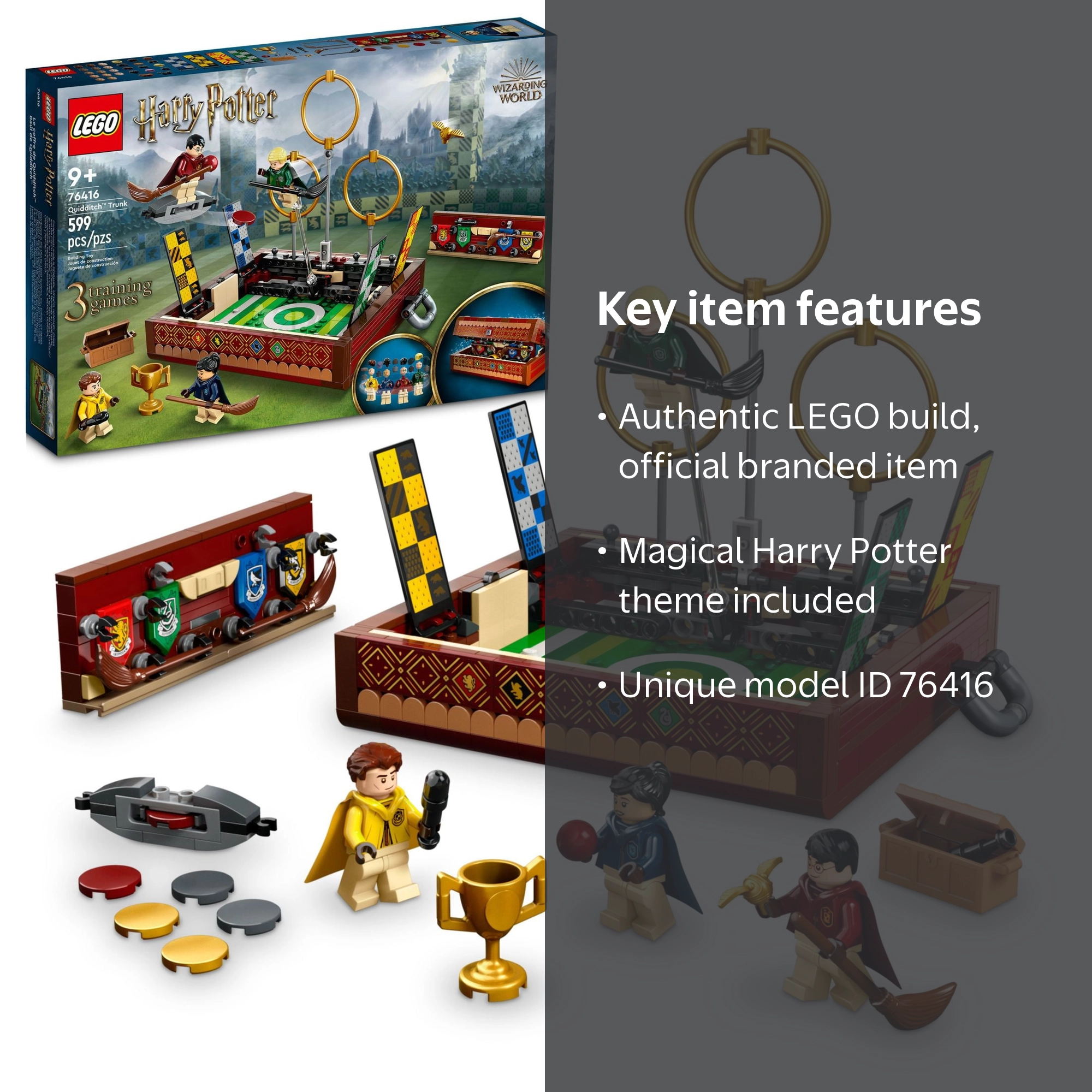 LEGO Harry Potter Quidditch Trunk 76416; Hogwarts Toy Set for Kids