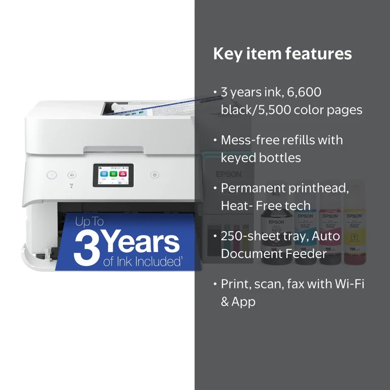 Epson EcoTank ET-4950 Wireless All-in-One Color Supertank Printer