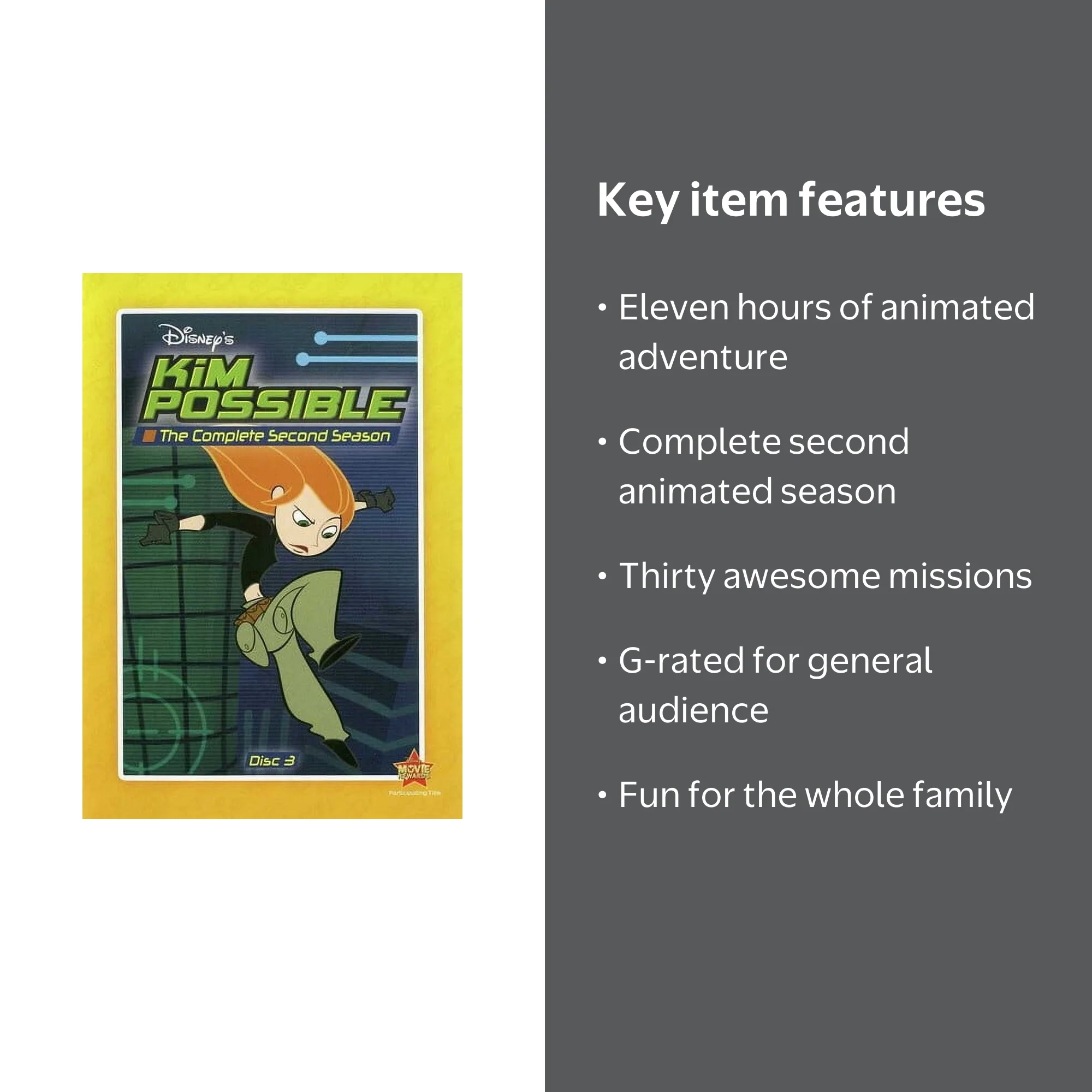 Kim Possible: The Complete Second Season (DVD), Disney, Animation