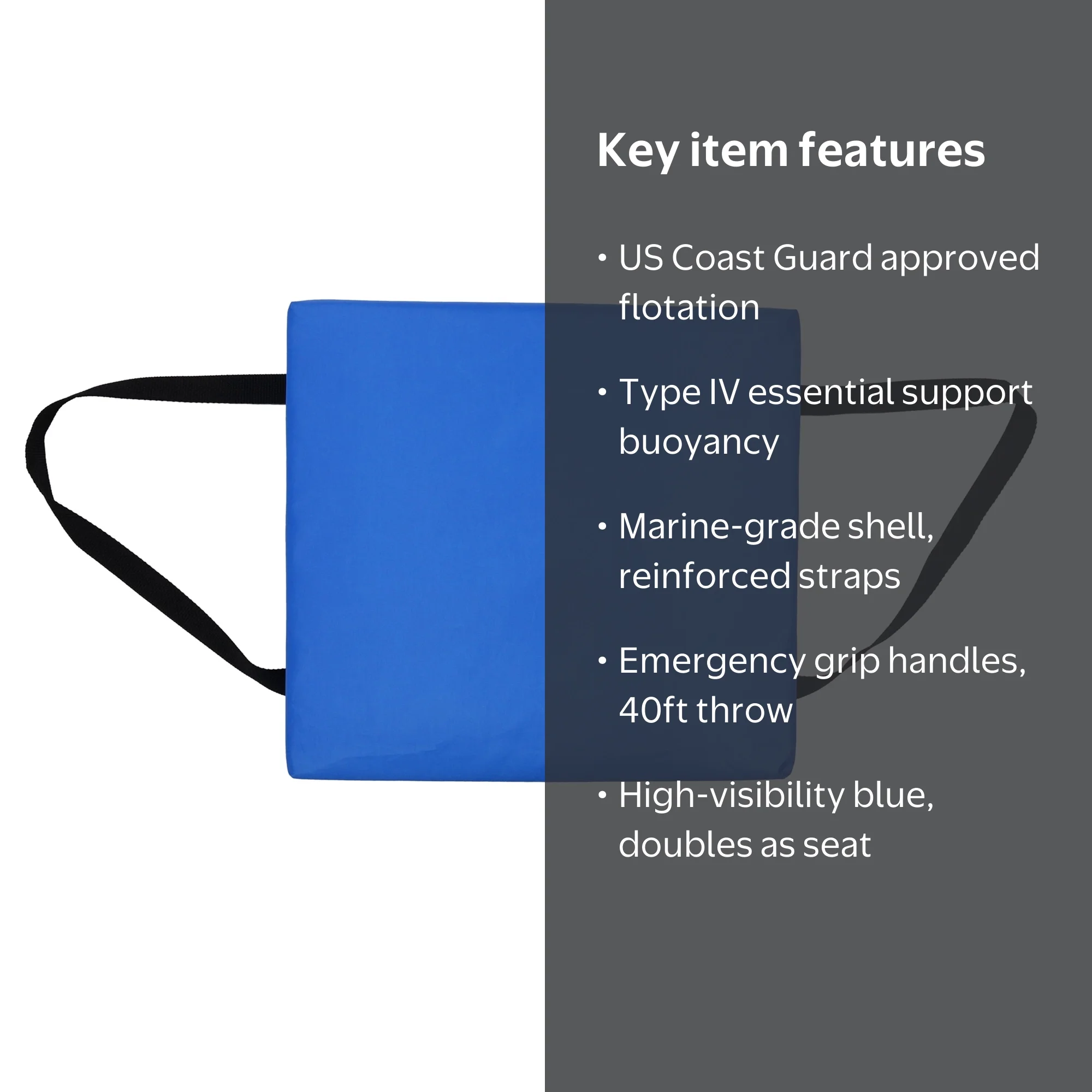 Ozark Trail Type IV Flotation Boat Cushion, U.S. Coast Guard