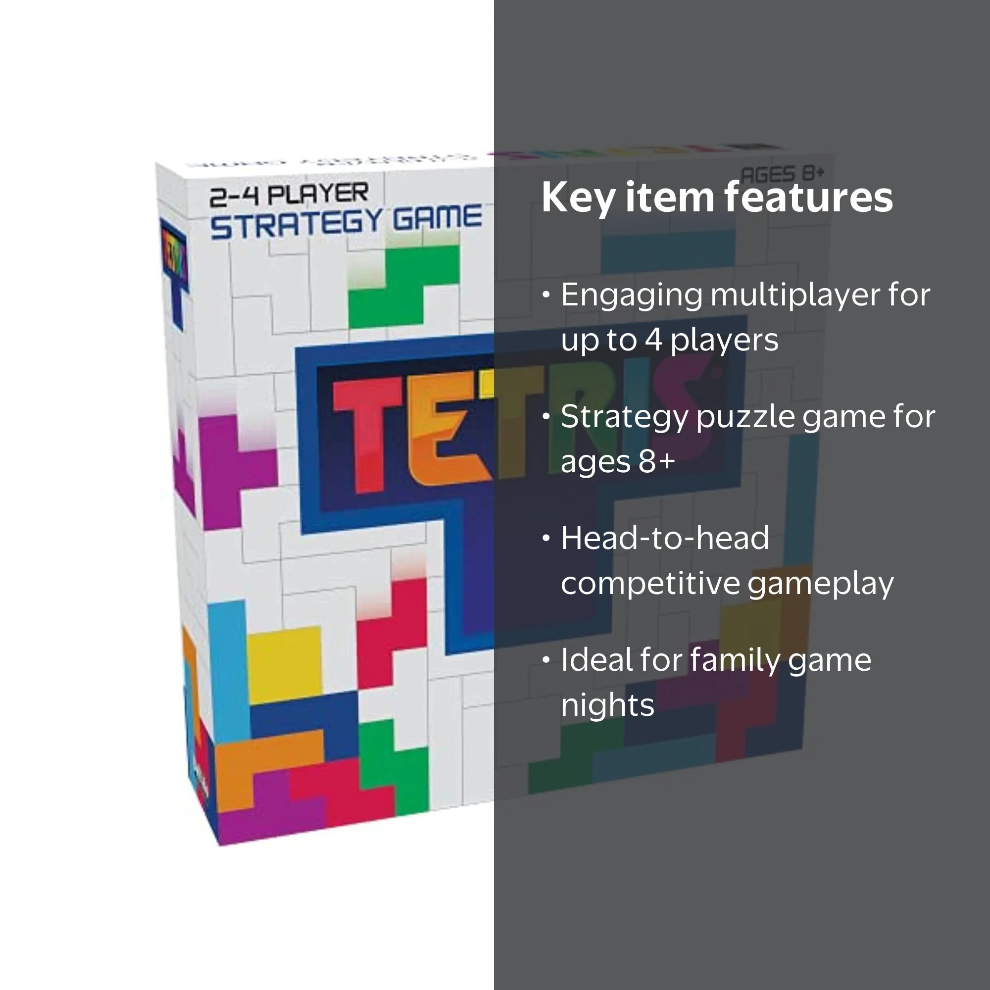 Free Shipping! Buffalo Games Tetris Strategy Board Game for Kids