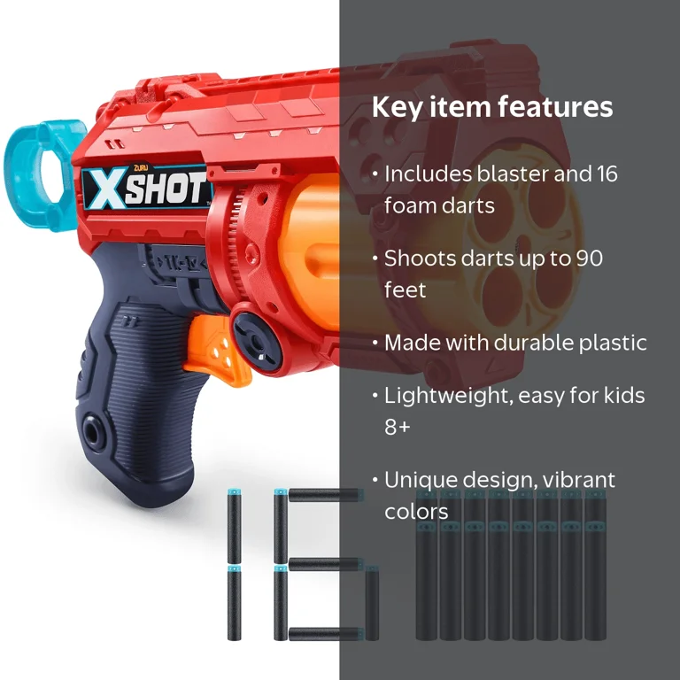 ZURU Foam Dart Blaster - X-Shot Excel Fury 4 (16 Darts) - Walmart.com