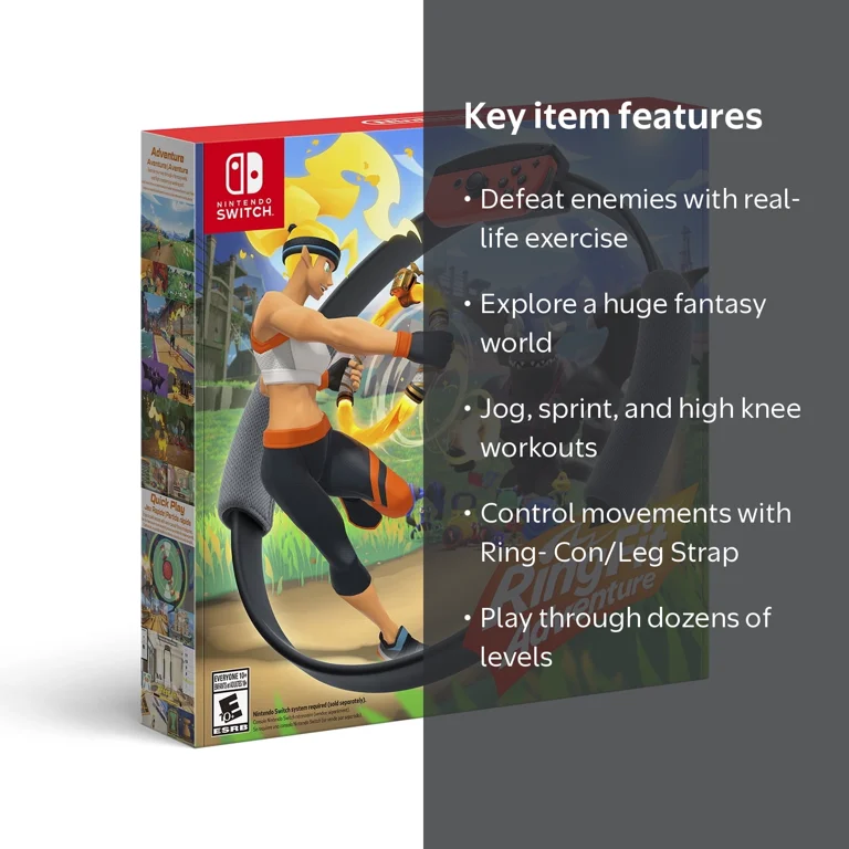 Nintendo, Ring Fit Adventure, Black, Multicolor, One Size