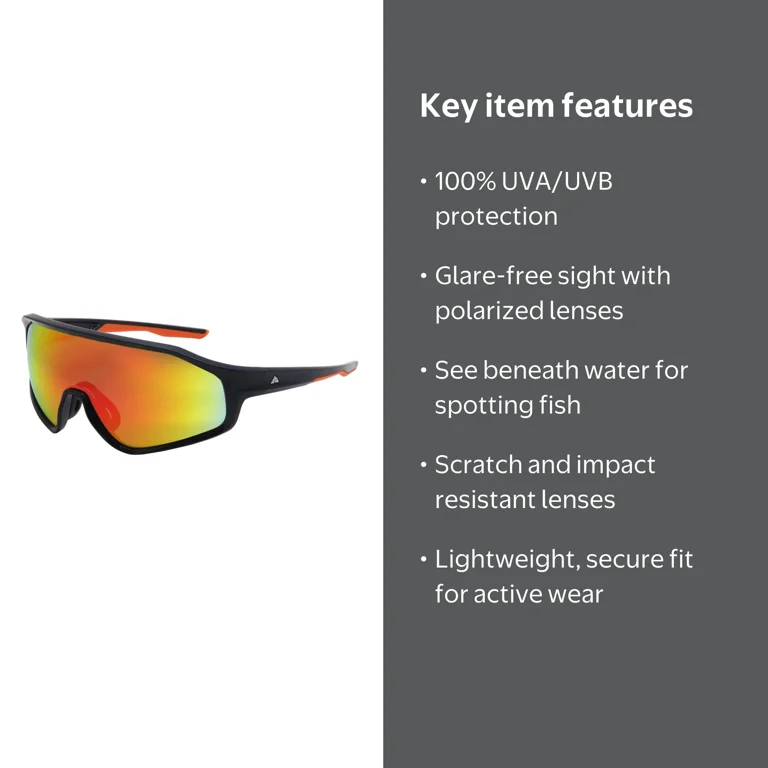 Ozark Trail Speed Shield Polarized Fishing Sunglasses with Impact