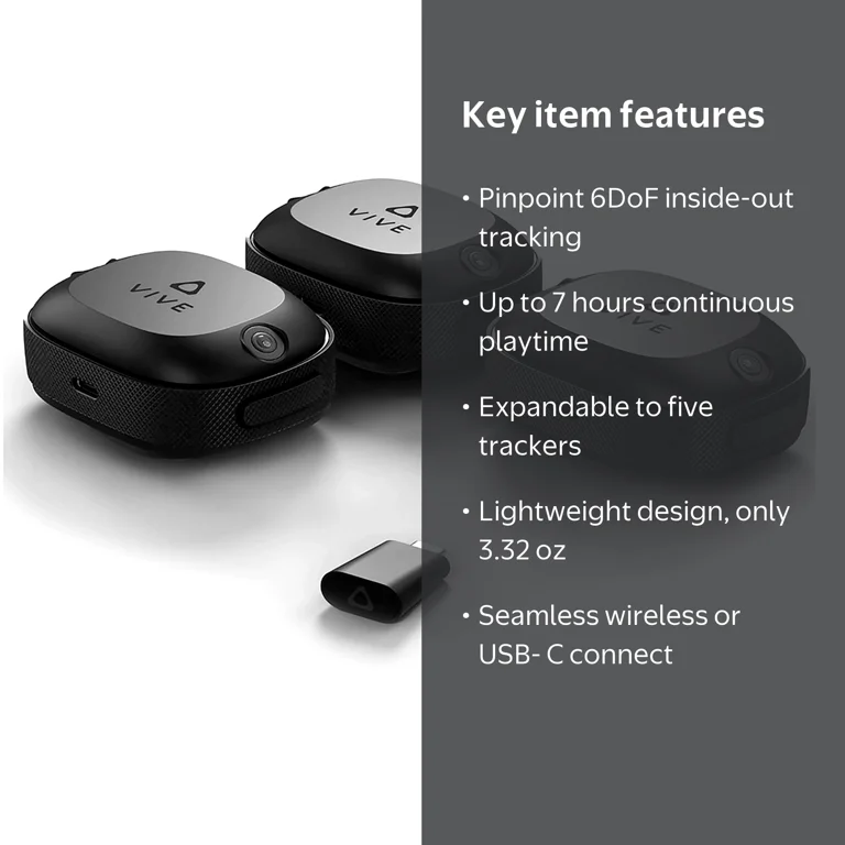 VIVE Ultimate 3+1 Tracker Kit with Full Body Precision & Wireless
