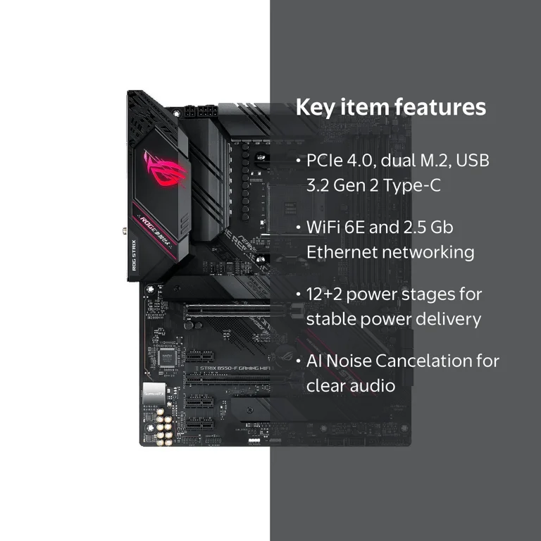 ASUS, Motherboard, WiFi 6E, PCIe 4.0, AMD AM4 ATX Gaming
