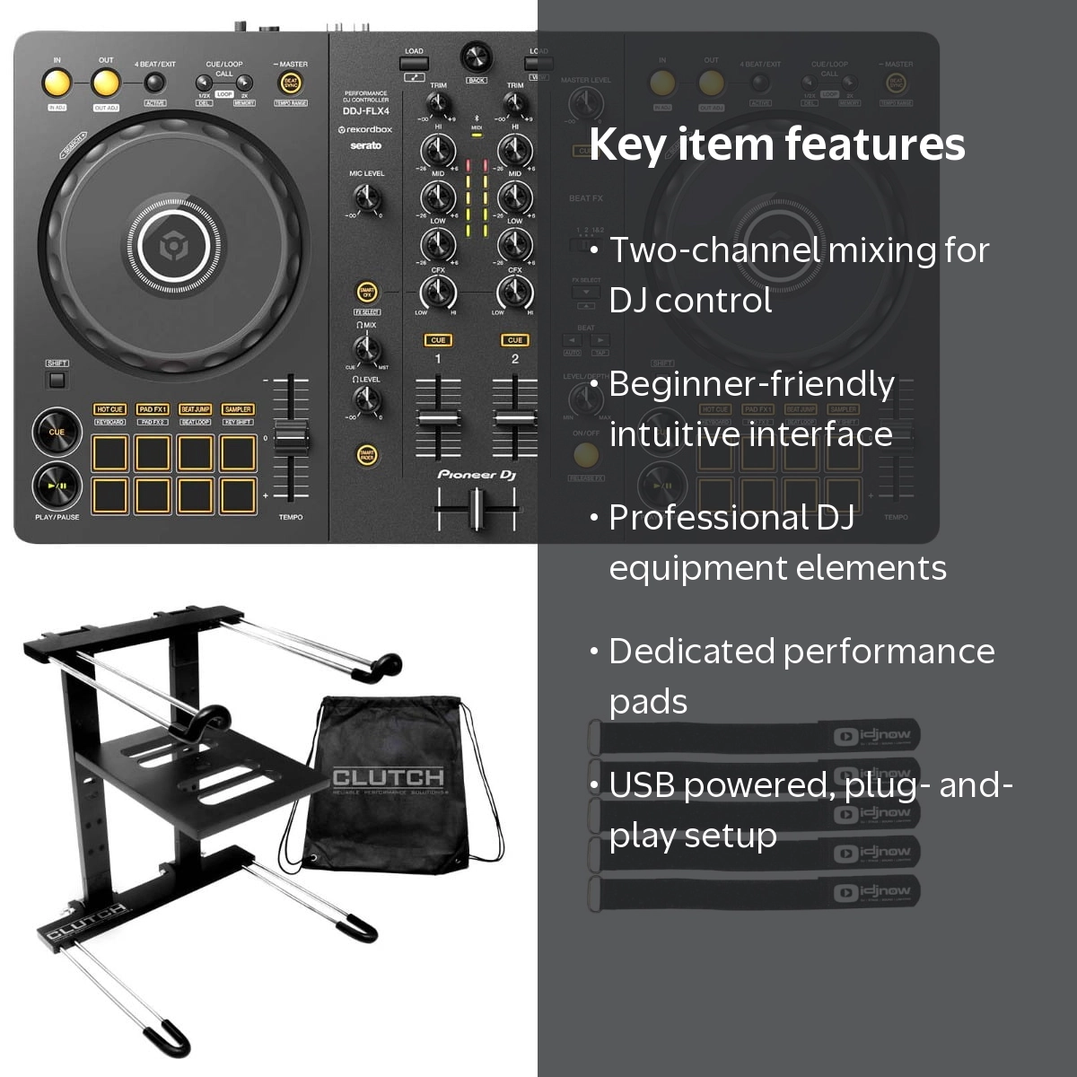Pioneer DJ DDJ-FLX4 2-Channel Controller Mixer Mix Set Console