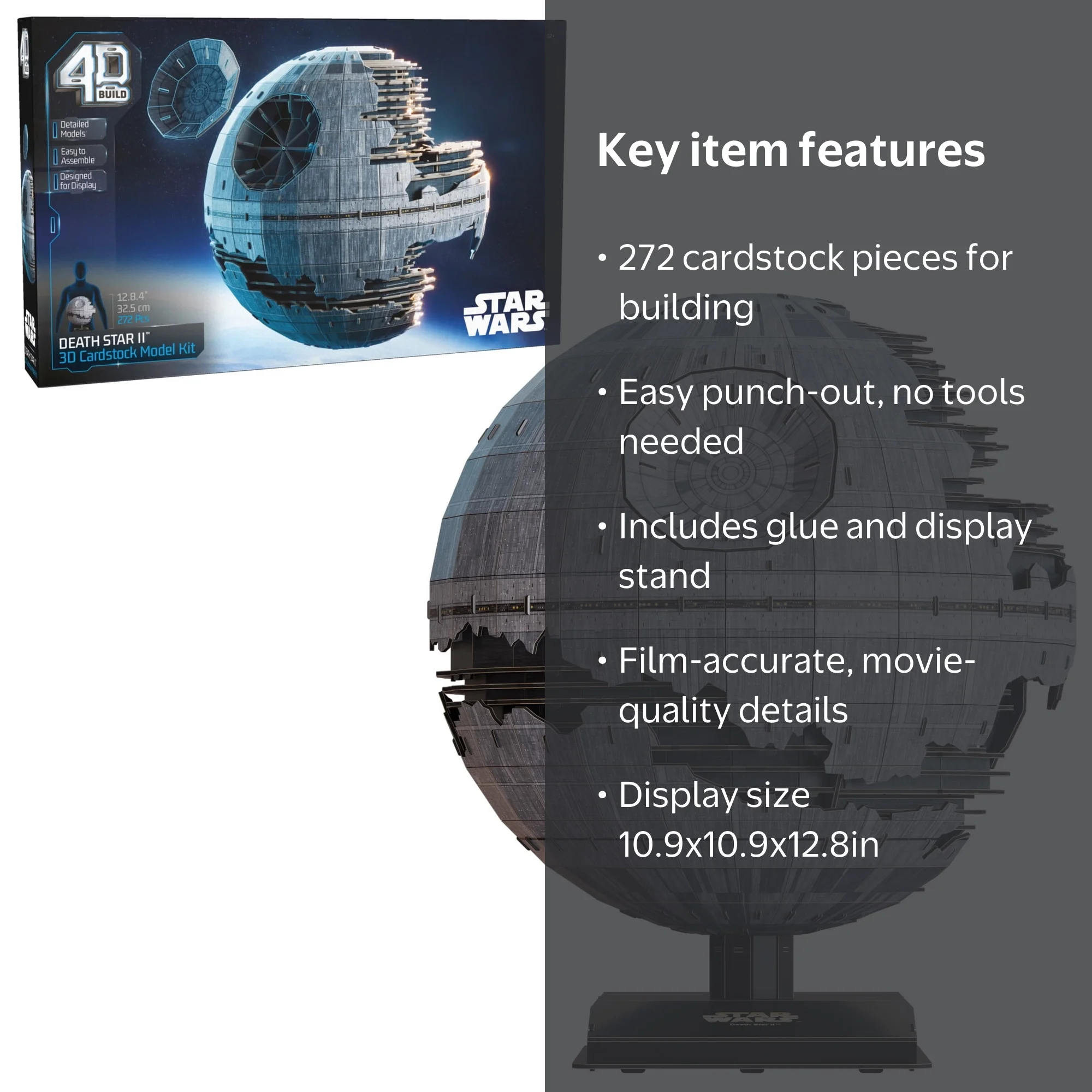 4D Build Star Wars Death Star II Deluxe Model Kit for Adults