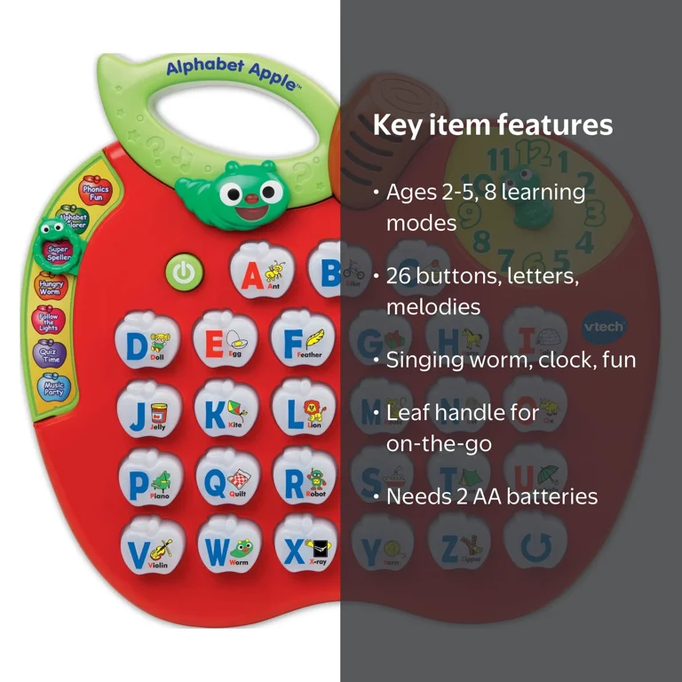  apple オイバ・トイッカ ラスター アップル VTech, Alphabet Apple, Educational ABC Learning Toy for Toddlers