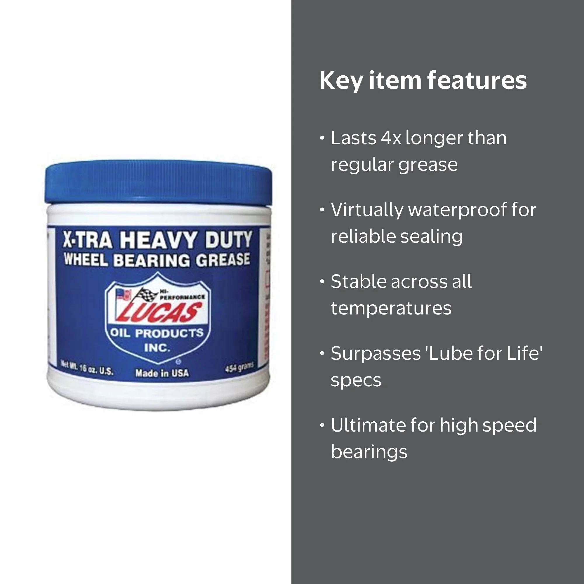 Lucas Oil, Grease, 10330, X-tra Heavy Duty Grease 1 lb Tub