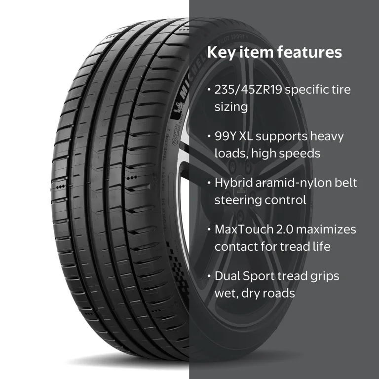 Michelin Pilot Sport 5 235/45ZR19 (99Y) XL - Walmart.com