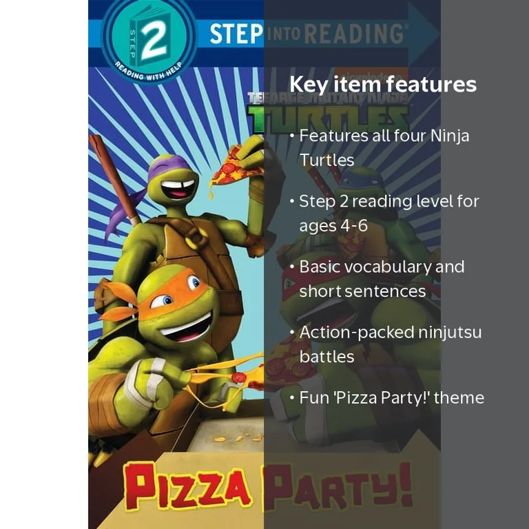 Random House, Step Into Reading Book, TMNT Pizza Party, Paperback