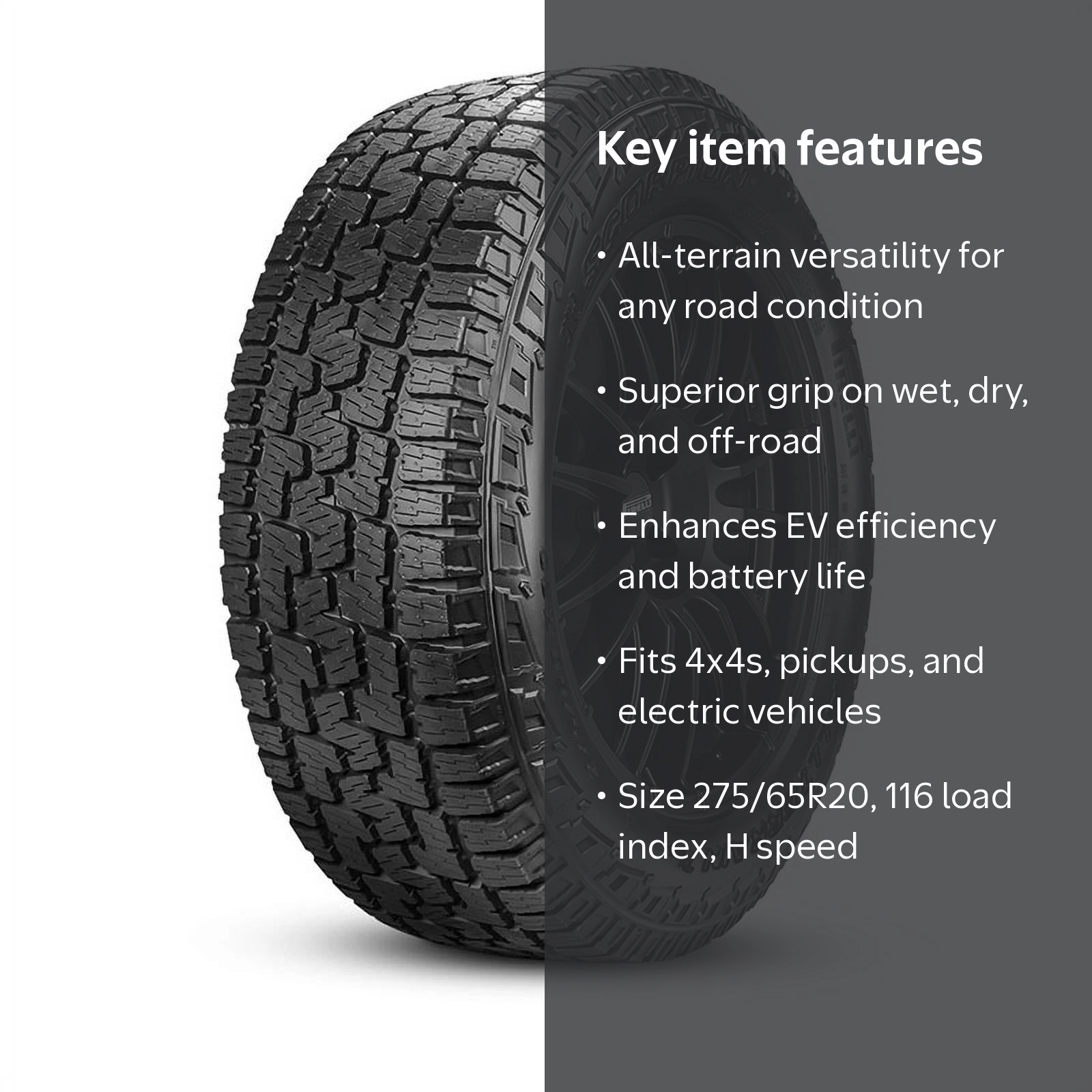 Pirelli, All Terrain Plus Tire, 275/65R20 116H, Off-Road Rugged
