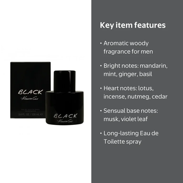 Kenneth Cole, Eau de Toilette, 3.4 fl oz, Black for Men - Walmart.com