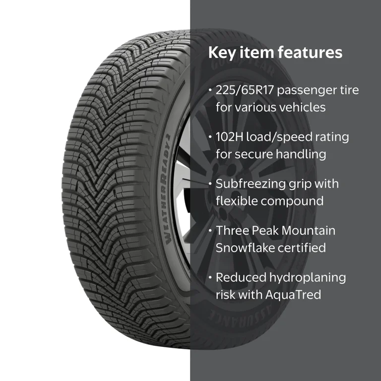 Goodyear, Passenger Tire, 225/65R17 102H, All Weather - Walmart.com