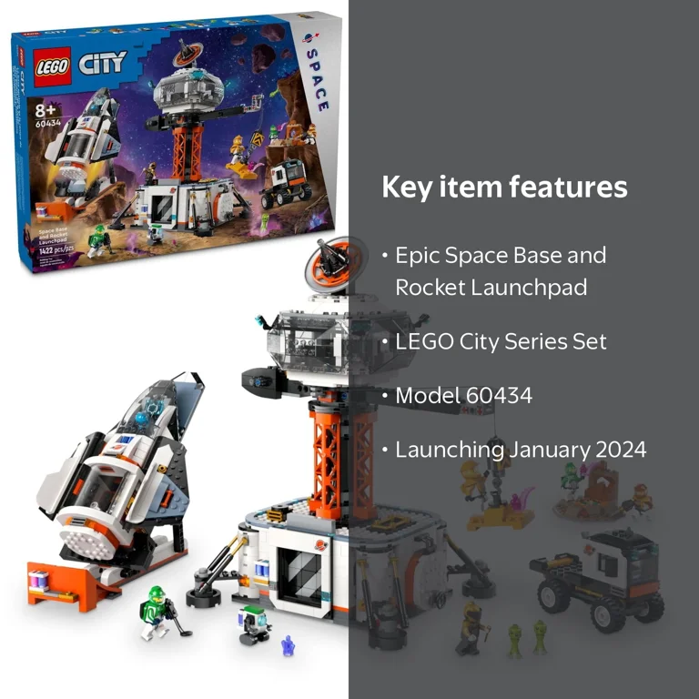 LEGO, Space Base and Rocket Launchpad, Multicolor, 60434 - Walmart.com