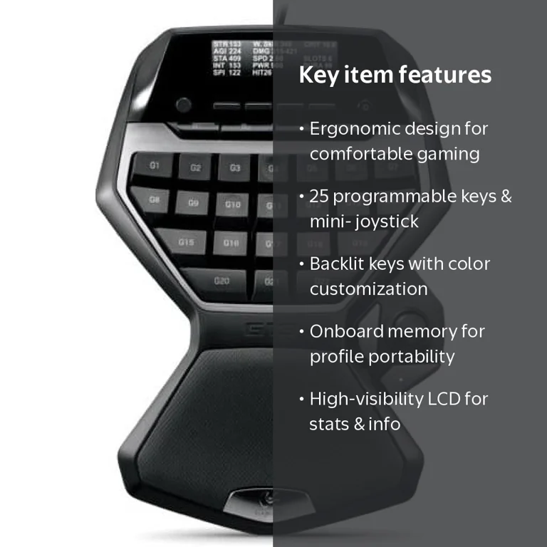 Logitech, G13 Advanced Gameboard, Programmable Keys, LCD Game