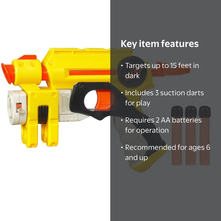 Hasbro Nerf N-Strike Nite Finder EX-3 Blaster 37791 with Light