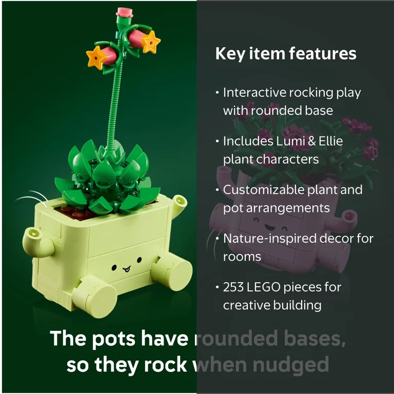 LEGO Botanicals Rocking Plants - Building Toy for Kids, Girls
