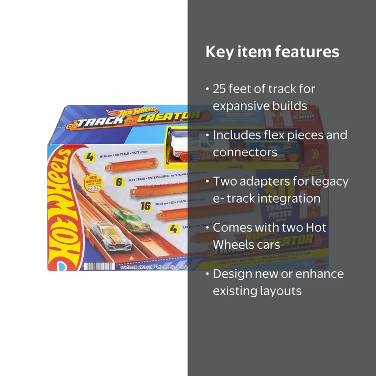 Hot Wheels Speed Snap Track Creator 2-Car Deluxe Track Pack