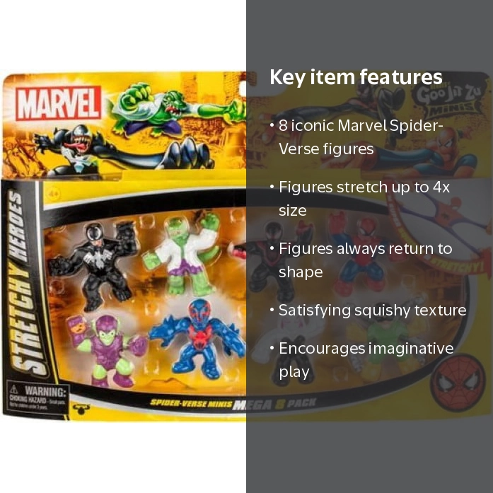 Heroes of Goo Jit Zu Marvel Spider-Verse Action Figure Minis Mega