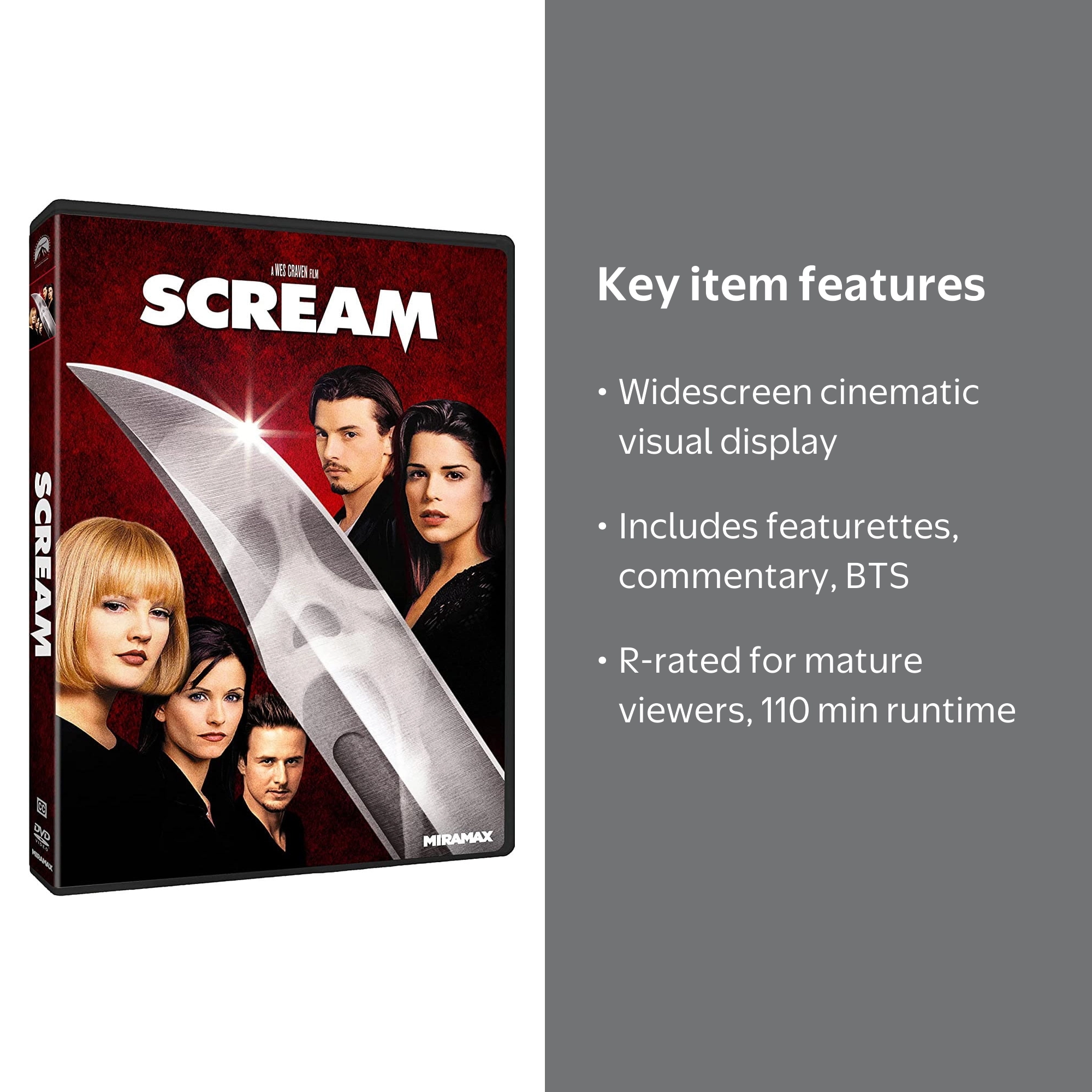 Scream (DVD + Blu-ray), Miramax, Horror - Walmart.com
