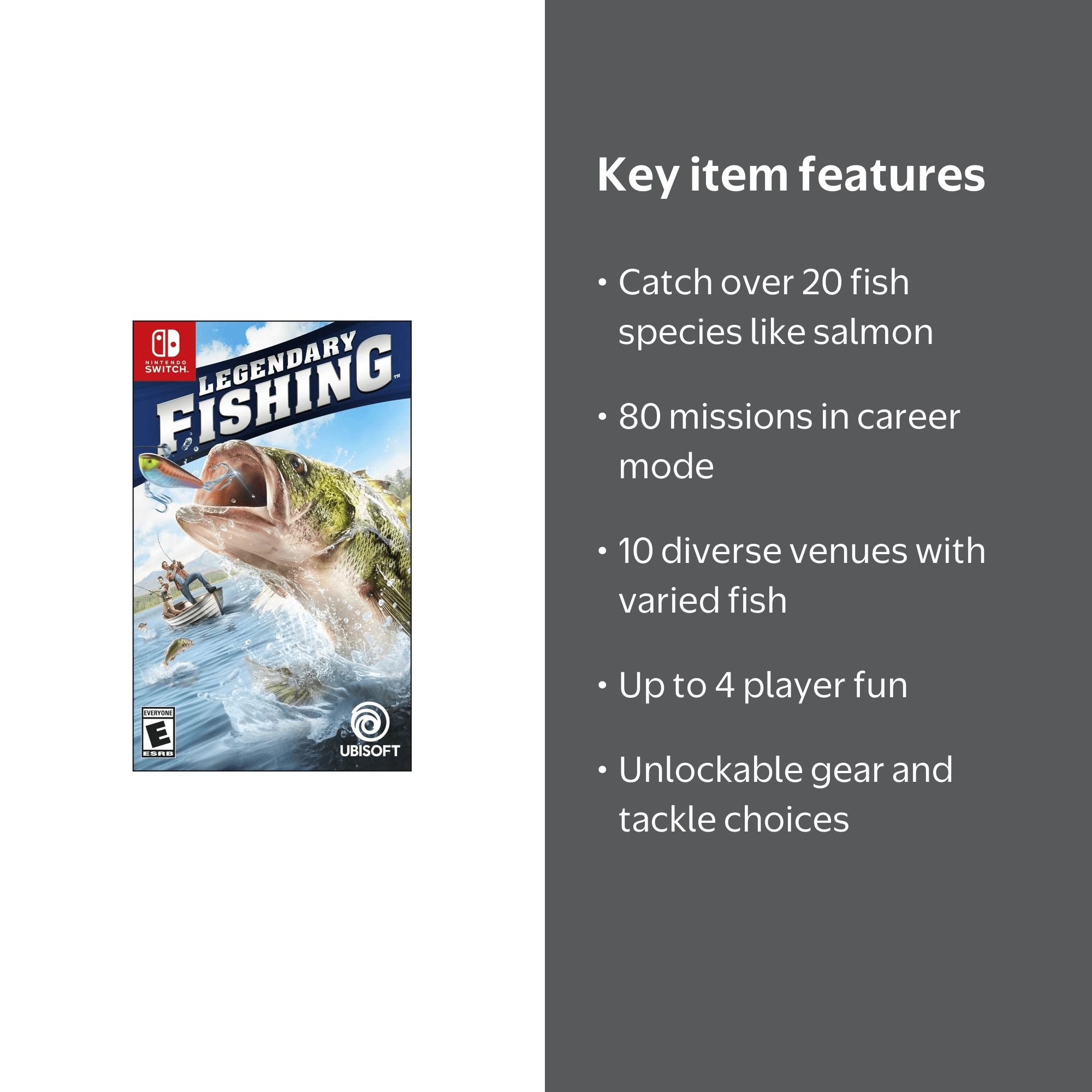Ubisoft, Legendary Fishing for Nintendo Switch, Arcade Game with