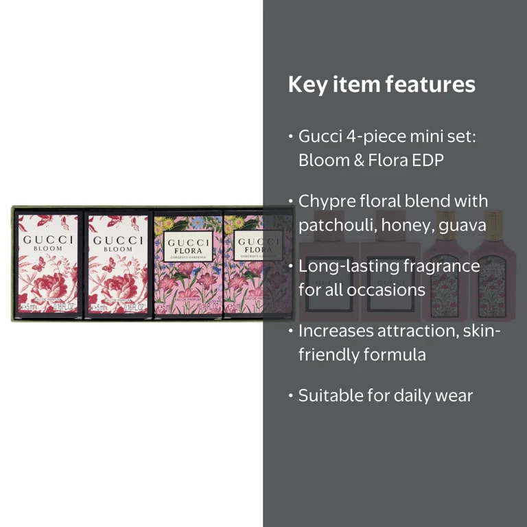 Gucci Gucci Variety , 4 Pc Mini Gift Set 2 x 0.16oz Gucci Bloom