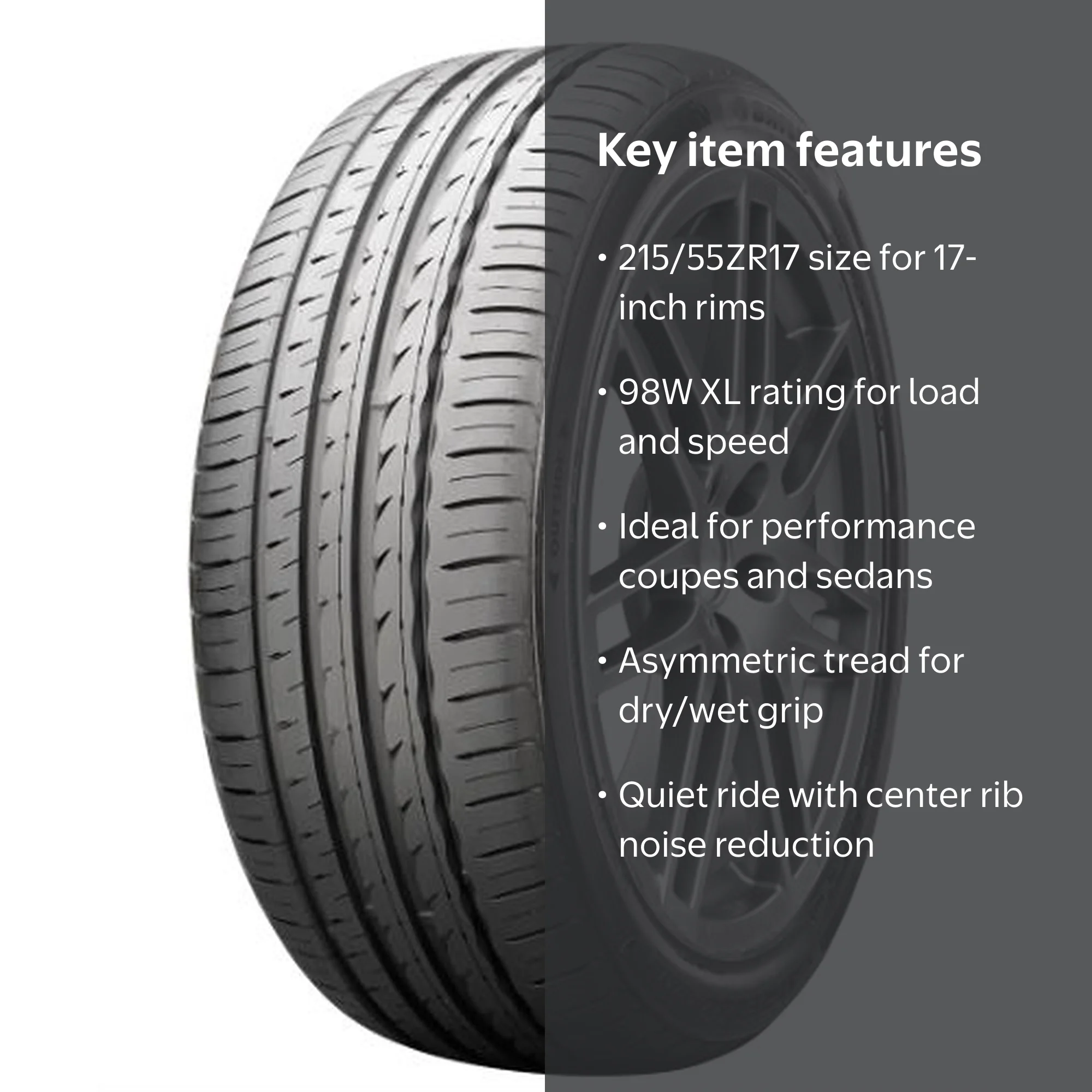 Sailun, Tire, 215/55ZR17 98W XL PASS, Performance Traction