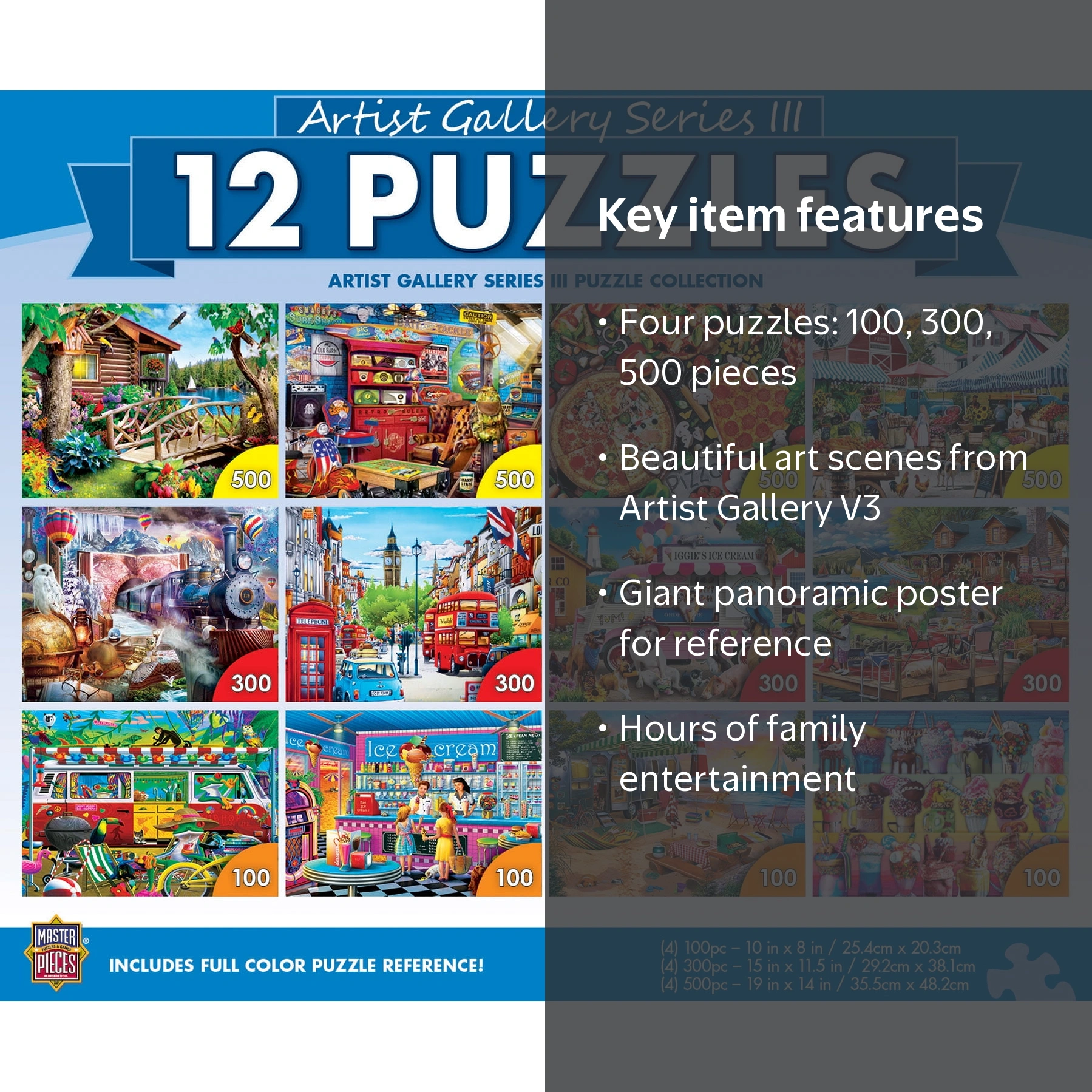 MasterPieces 12 Pack Jigsaw Puzzles - Artist Gallery V3 12 Pack
