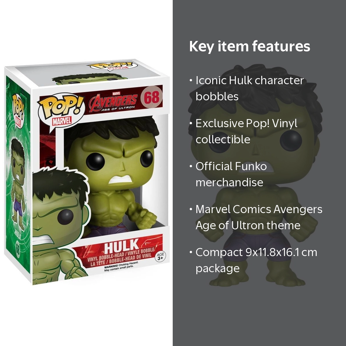 Funko Marvel Comics Avengers Age of Ultron Hulk Pop! Vinyl Bobble