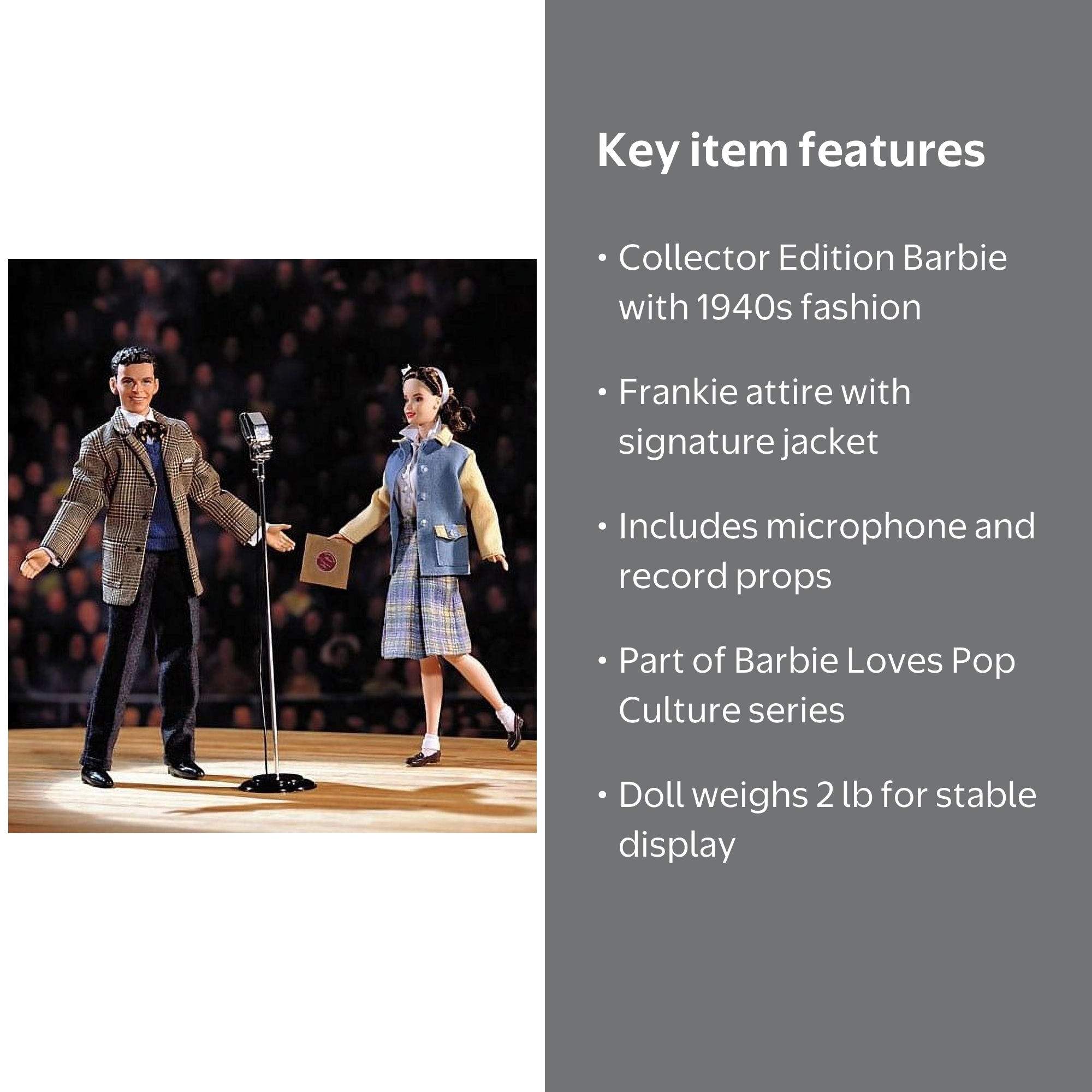 Barbie Loves Frank Sinatra Collectors Edition Doll Set, 1940s