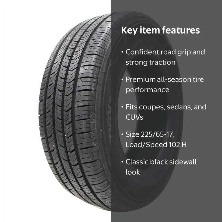 Hankook Kinergy PT 225/65-17 102 H All-Season Tire with 90,000