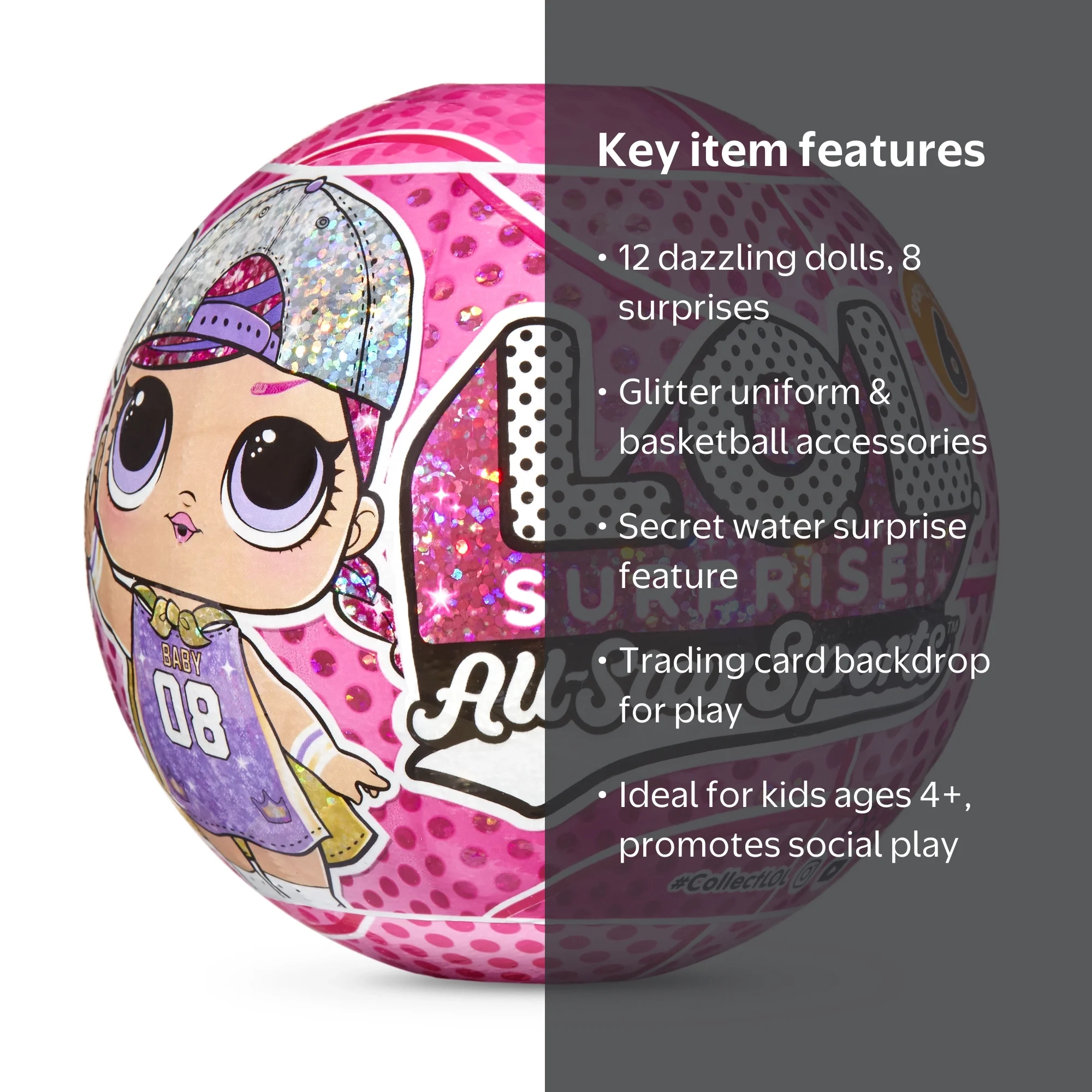 LOL Surprise All-Star B.B.s Sports Series, Sparkly Basketball 