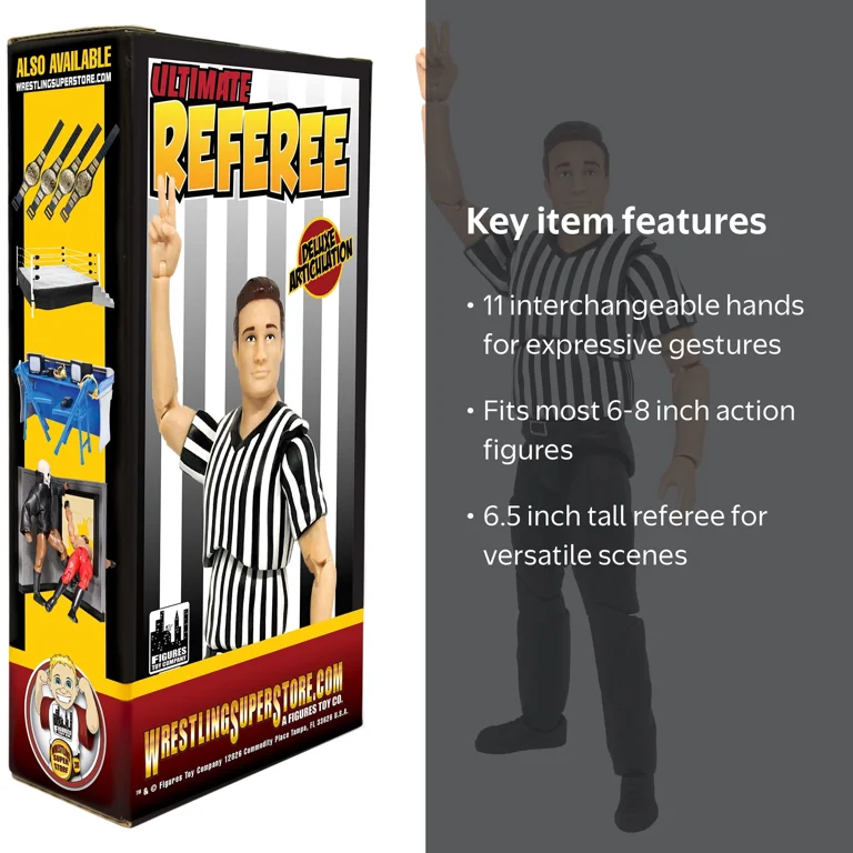 Figures Toy Company, Referee, Multicolor, Highly Articulated