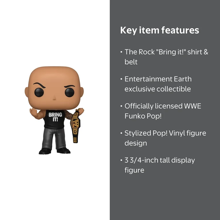 Funko WWE The Rock with Championship Belt Vinyl Figure #91