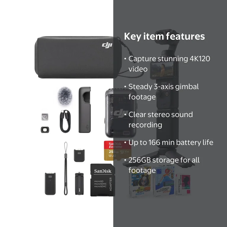 DJI Osmo Pocket 3 Creator Combo Bundle with Clip-On Transmitter