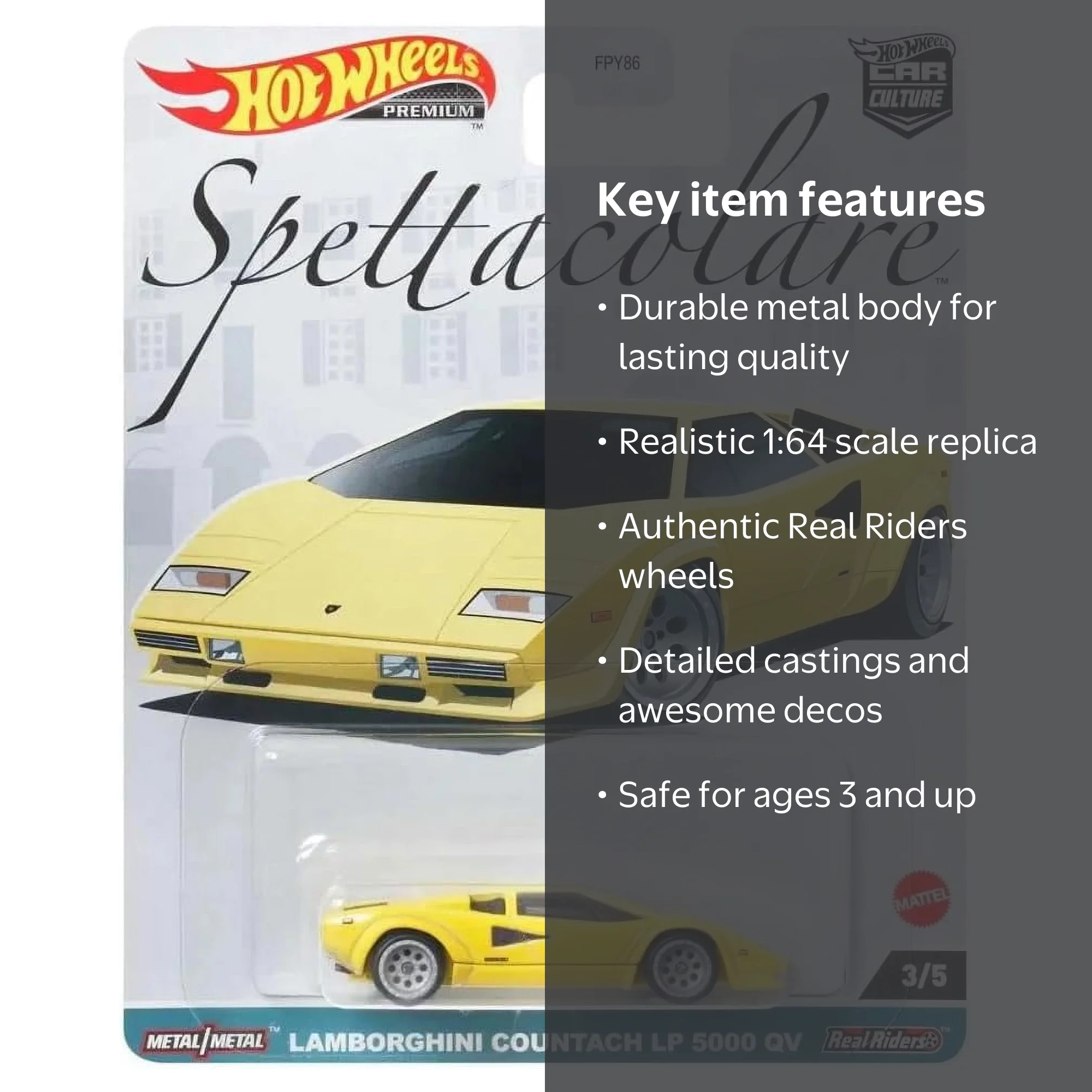 Hot Wheels, Premium Car Culture, Lamborghini Countach LP 5000 QV