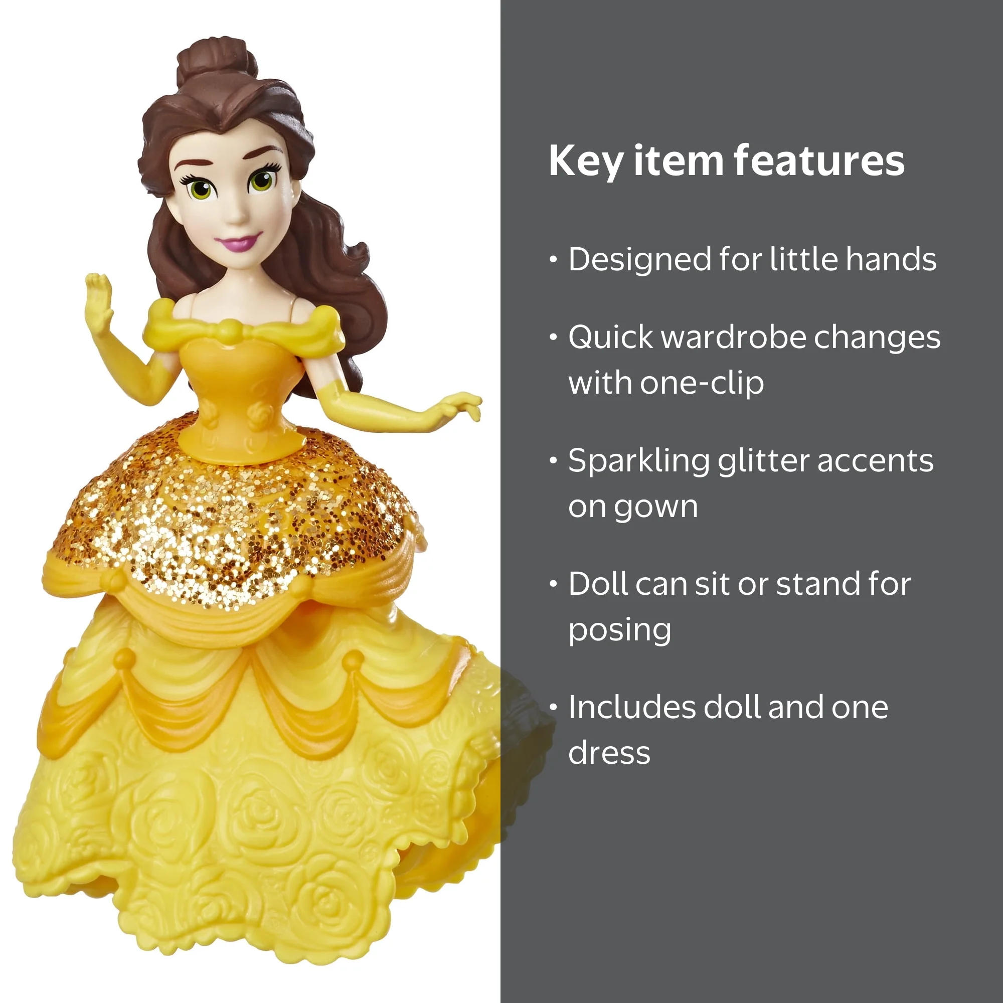 Disney Princess Belle Doll with Royal Clips Fashion - Walmart.com