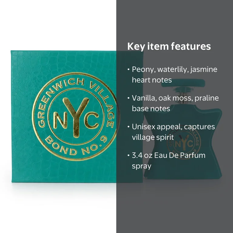 Bond No. 9, Greenwich Village Eau de Parfum Spray, Unisex, 3.4 Oz