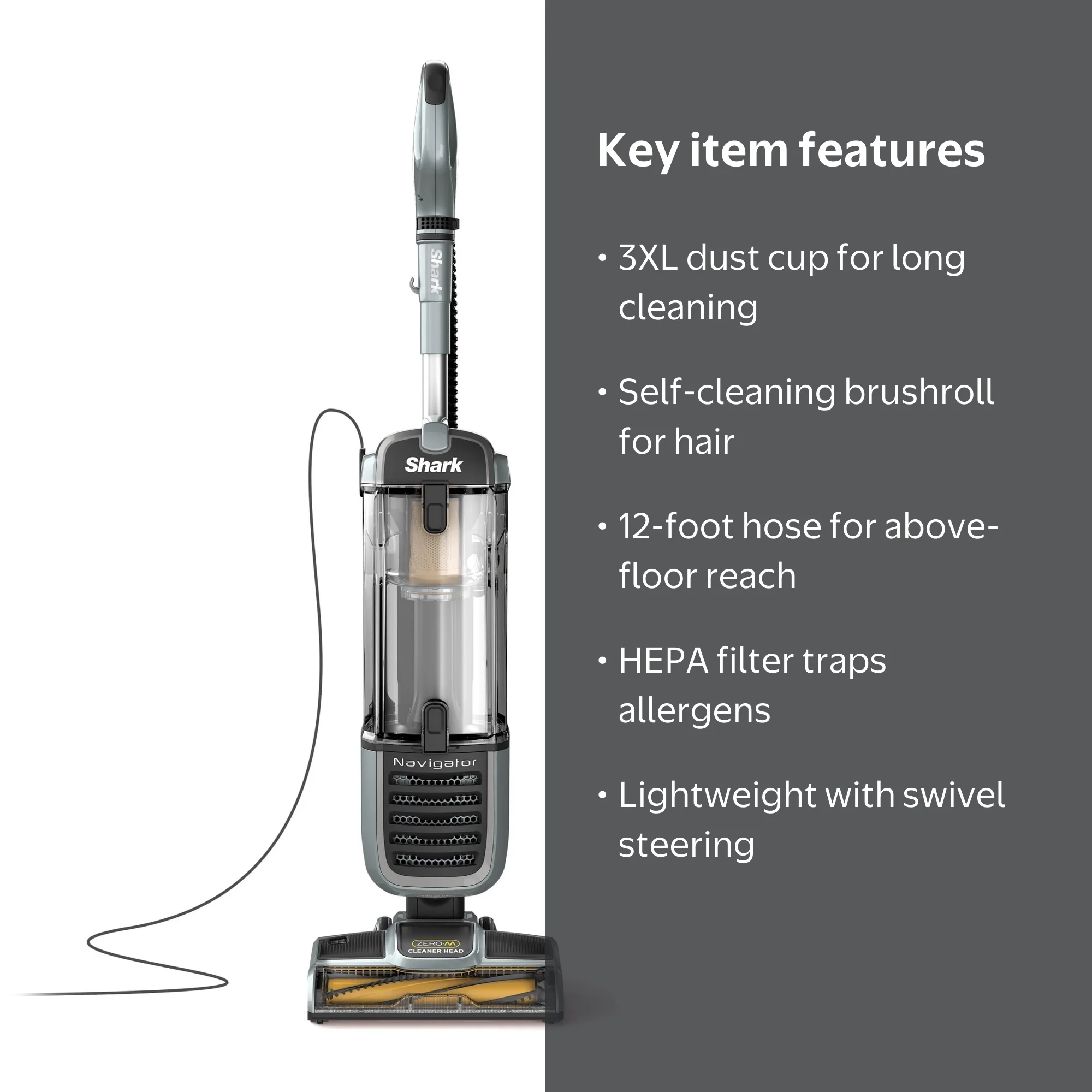 Shark Navigator Pet Upright Vacuum, ZU62 - Anti-Allergen, 3XL