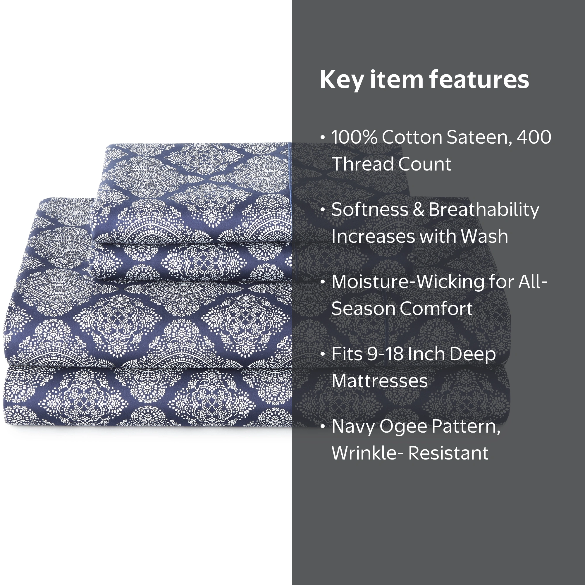 Free Shipping! Better Homes & Gardens 4-Piece 400-Thread-Count