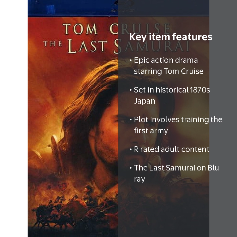 SDS, The Last Samurai Blu-ray, R, 154 Minutes, Director Edward