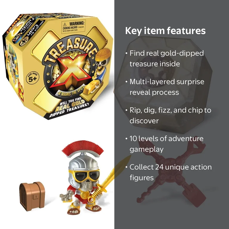 Treasure X Adventure Pack with Gold Dipped Treasure, 24 Figures