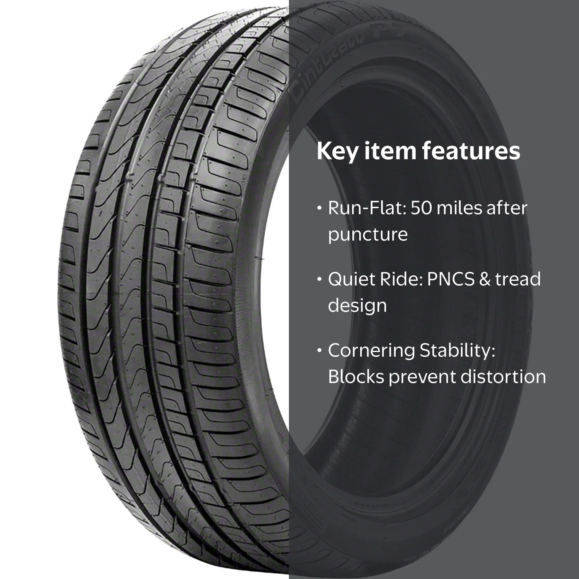 Pirelli Cinturato P7 225/45R17 91W Summer Passenger Tire with Run Pirelli Cinturato P7 225/45R17 91W Summer Passenger Tire with Run